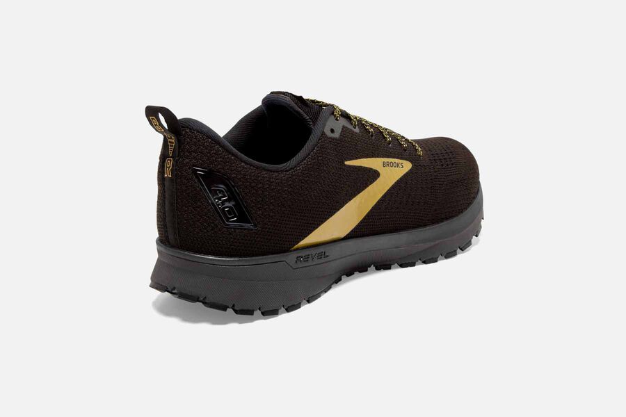 Revel 4 Road Brooks Running Shoes NZ Mens - Black/Gold - AVPTYC-218